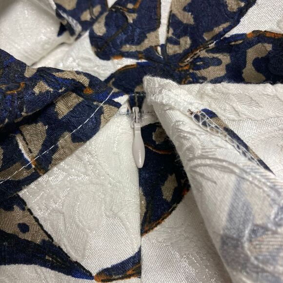 L’ATISTE‎ Women’s Floral Dress Size Small Blue Gold White - Picture 7 of 12